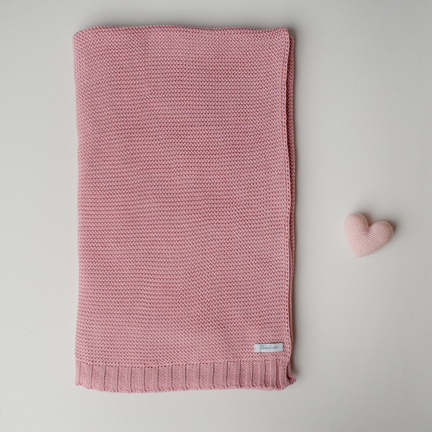 Manta Tricô Ninho Rosa