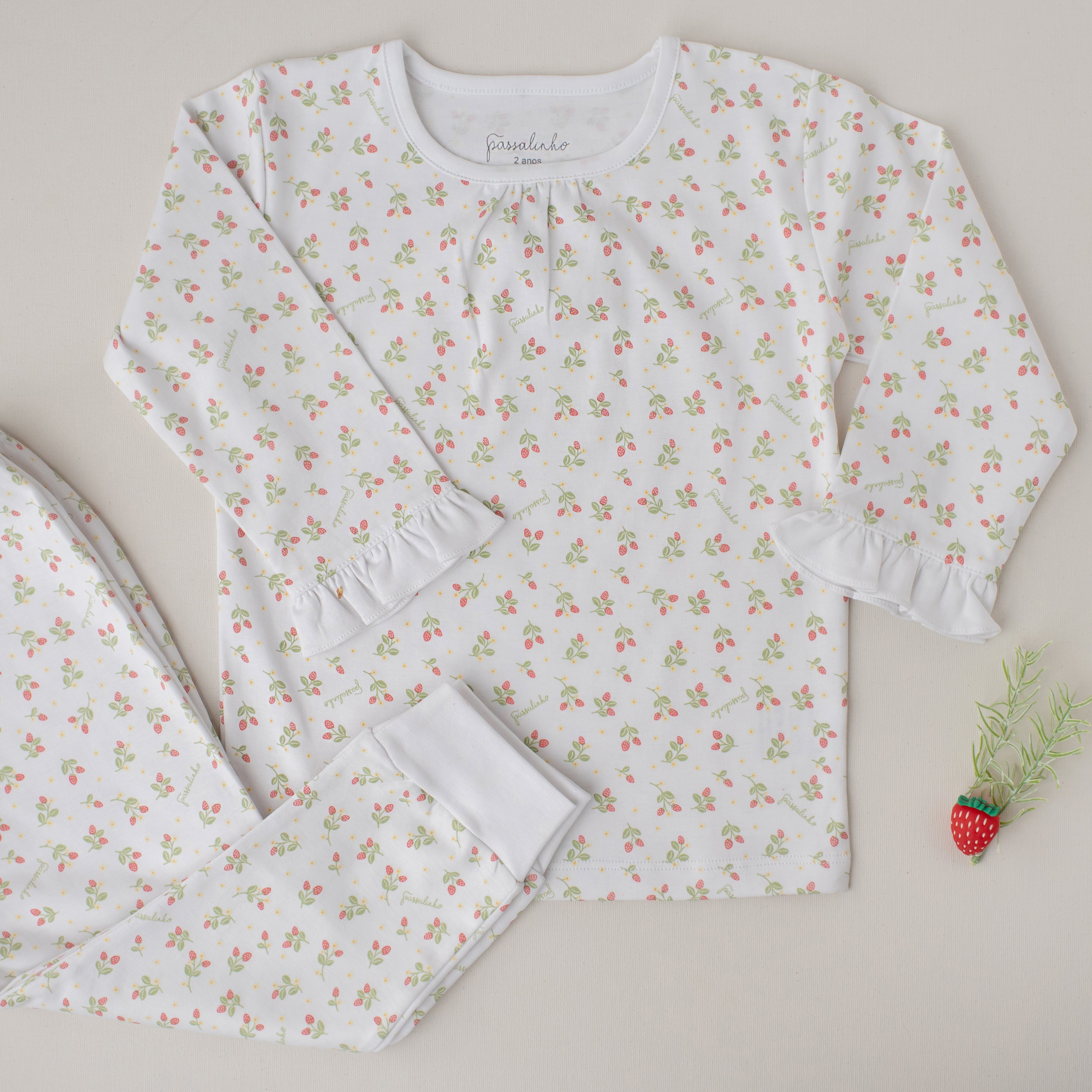 Pijama Calça e Blusa Arara Moranguinhos