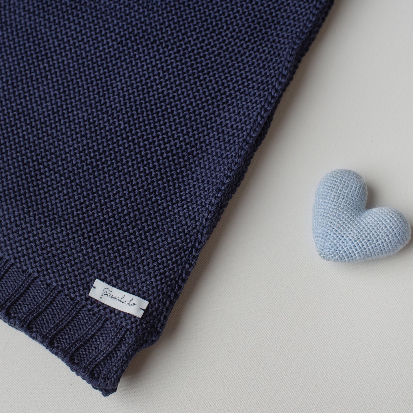 Manta Tricô Ninho Marinho