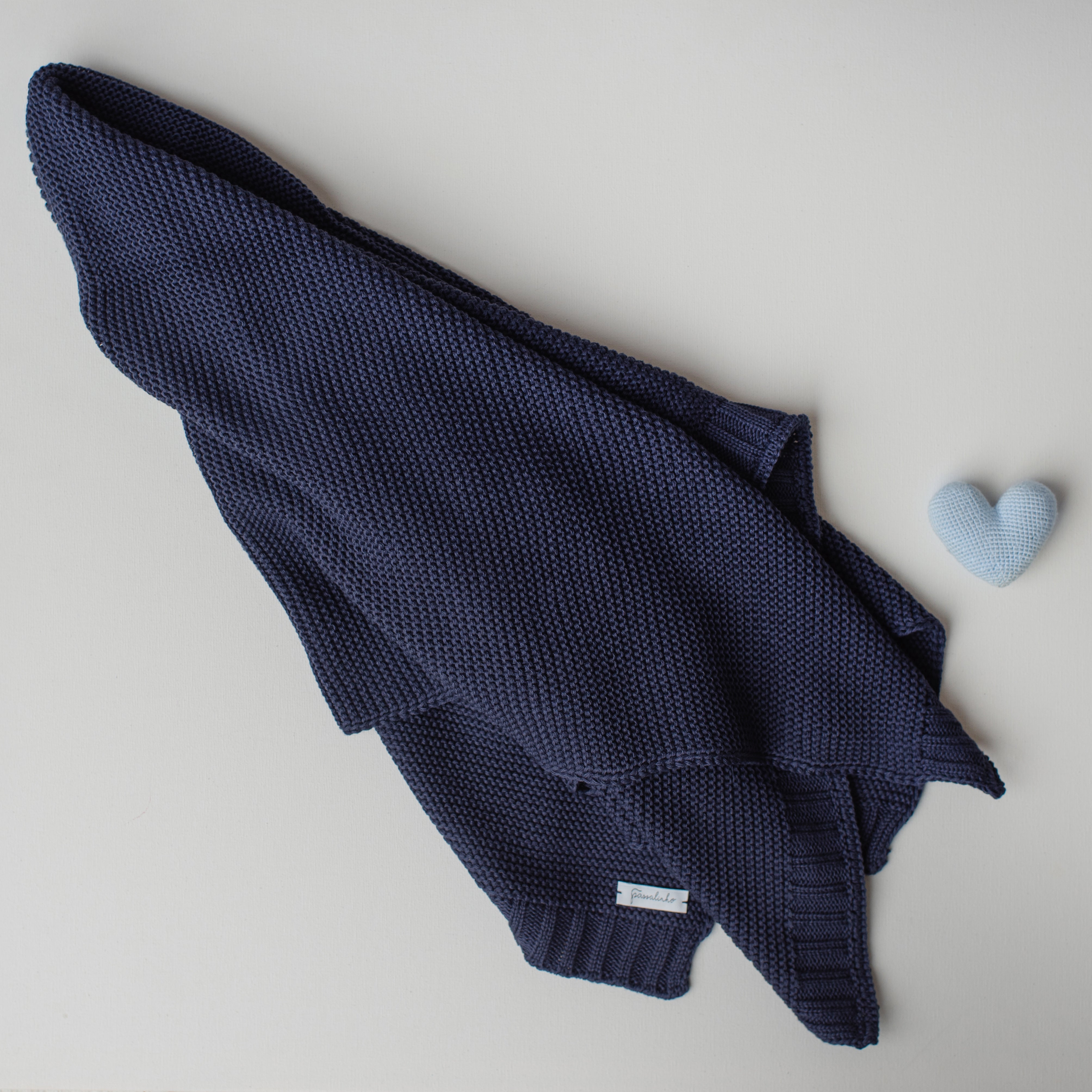 Manta Tricô Ninho Marinho