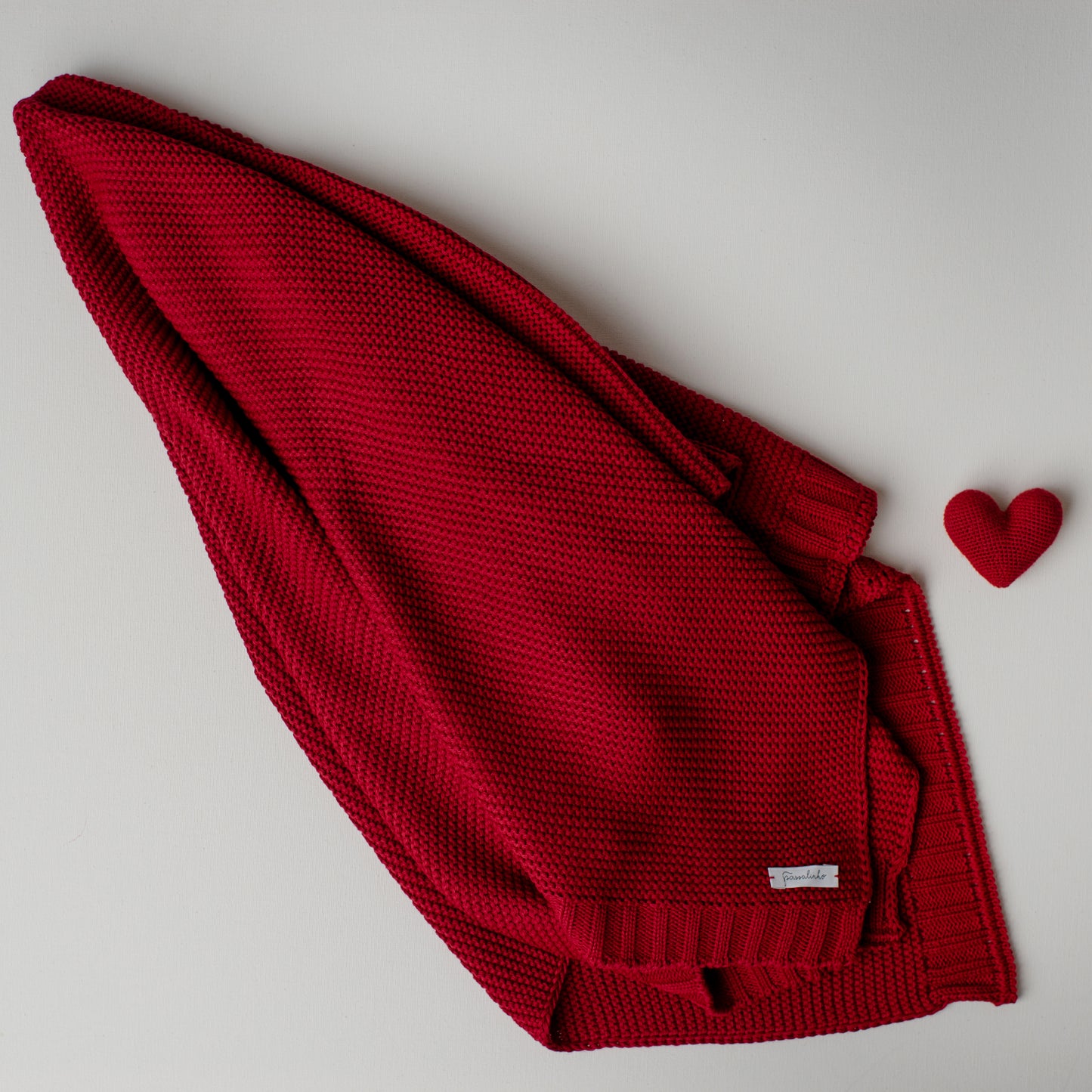 Manta Tricô Ninho Vermelha