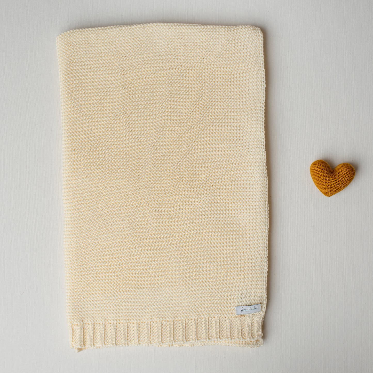 Manta Tricô Ninho Amarela