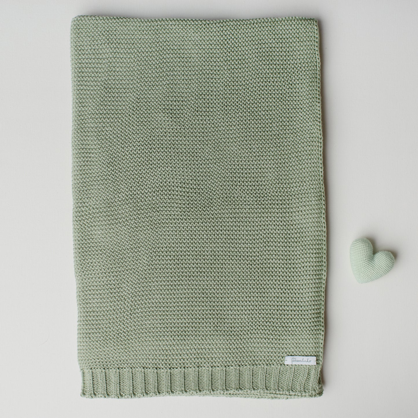 Manta Tricô Ninho Verde