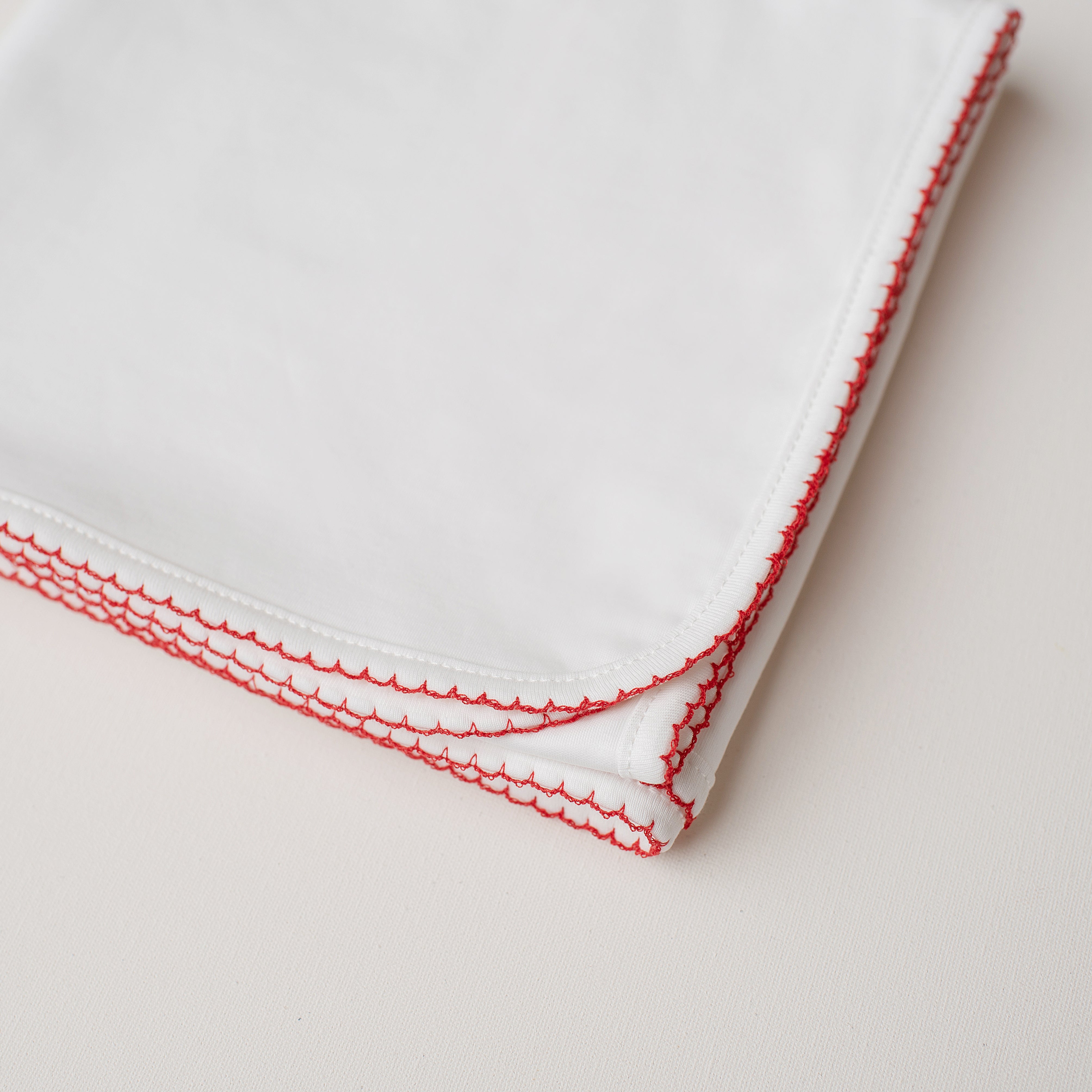 Manta Dupla Pluma de Algodão Detalhe Vermelho