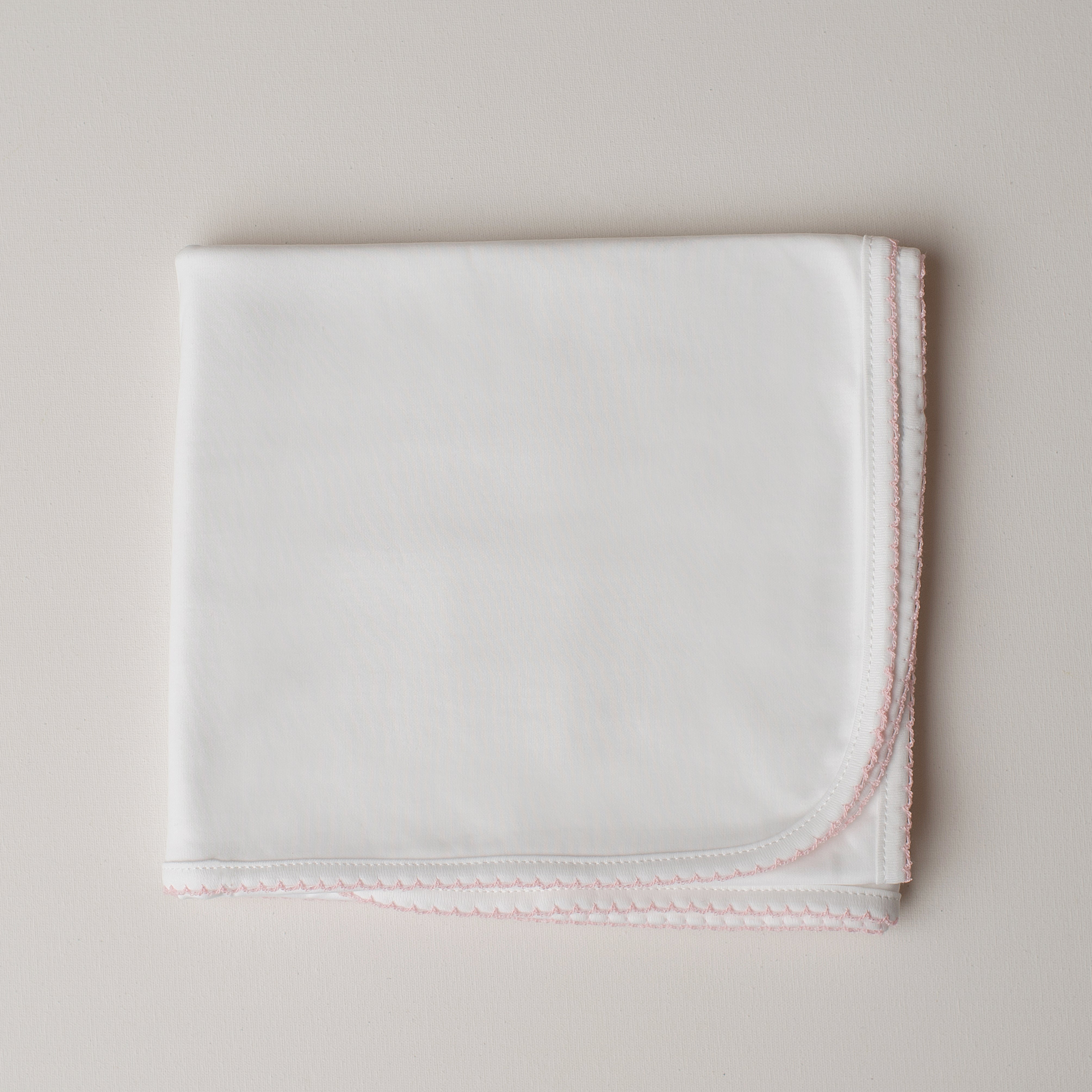 Manta Dupla Pluma de Algodão Detalhe Rosa