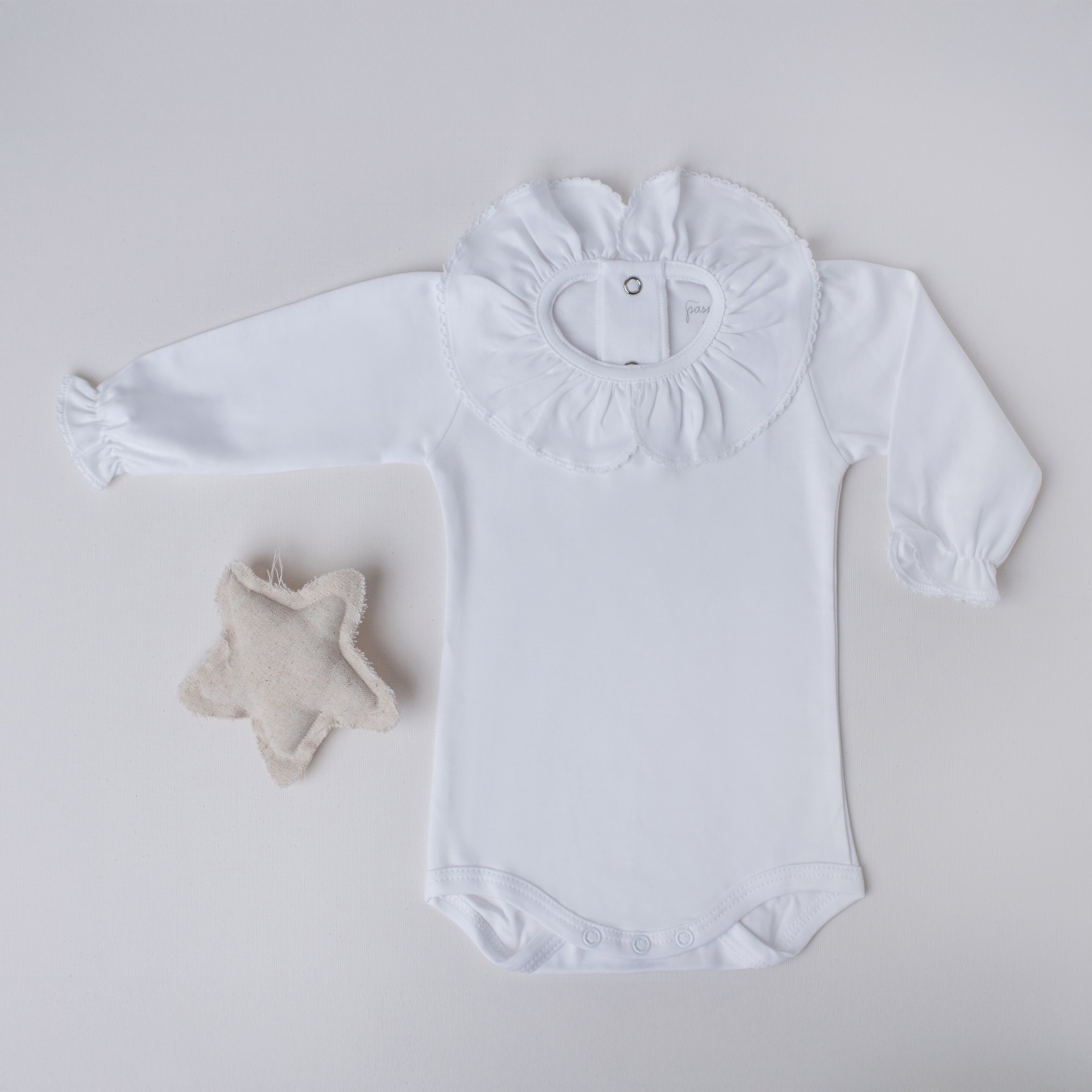 Body Beija-Flor Manga Longa Branco