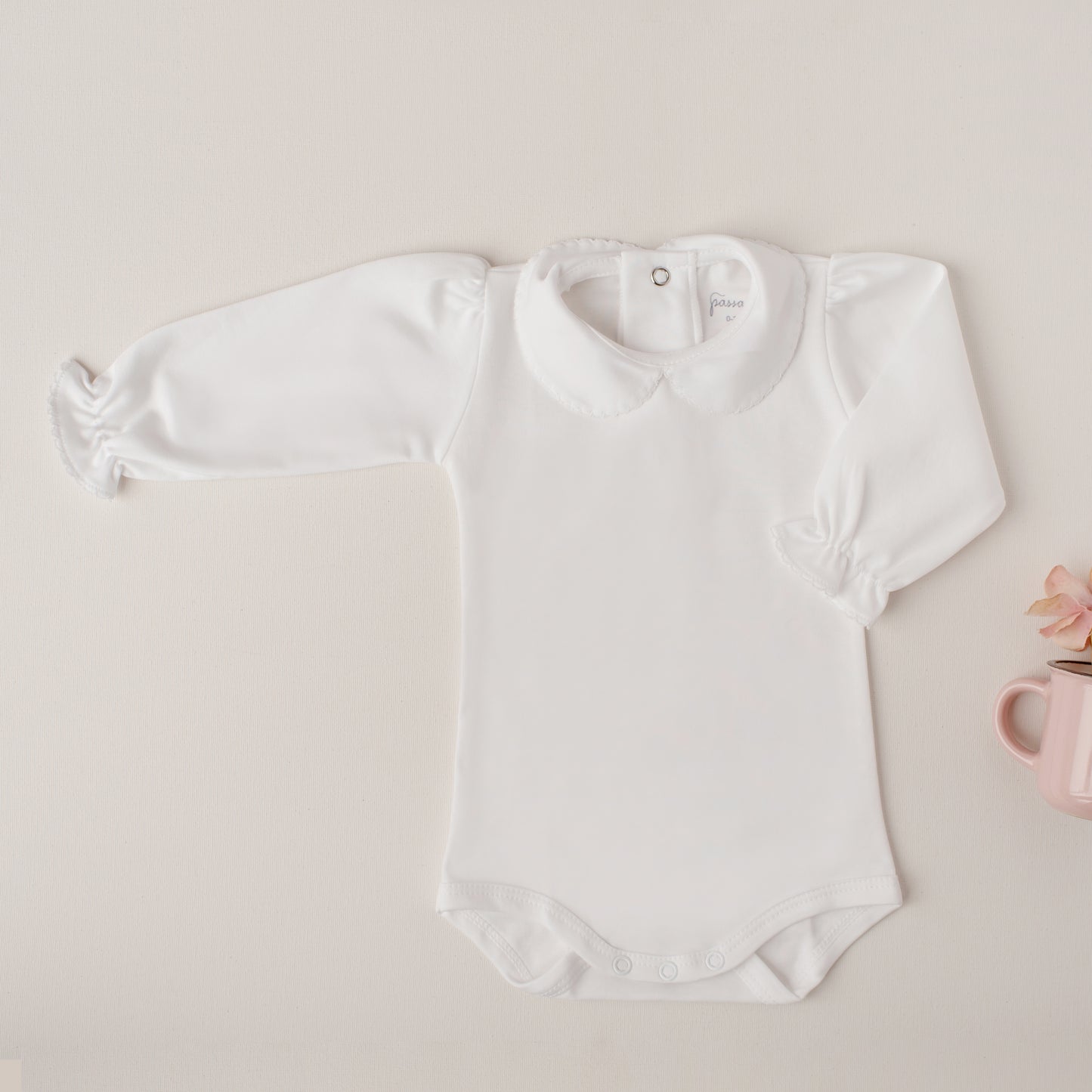 Body Garça Manga Longa Branco