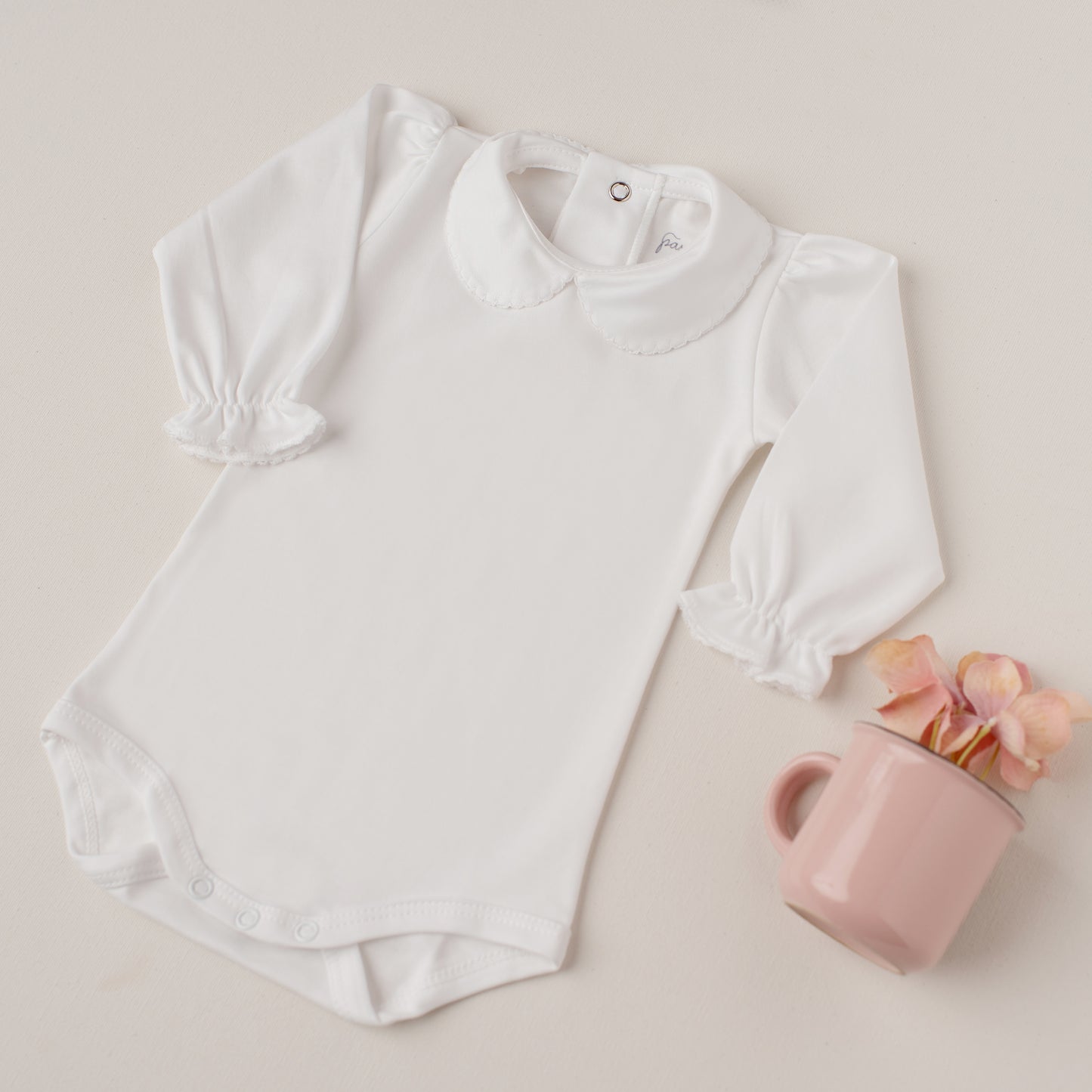 Body Garça Manga Longa Branco