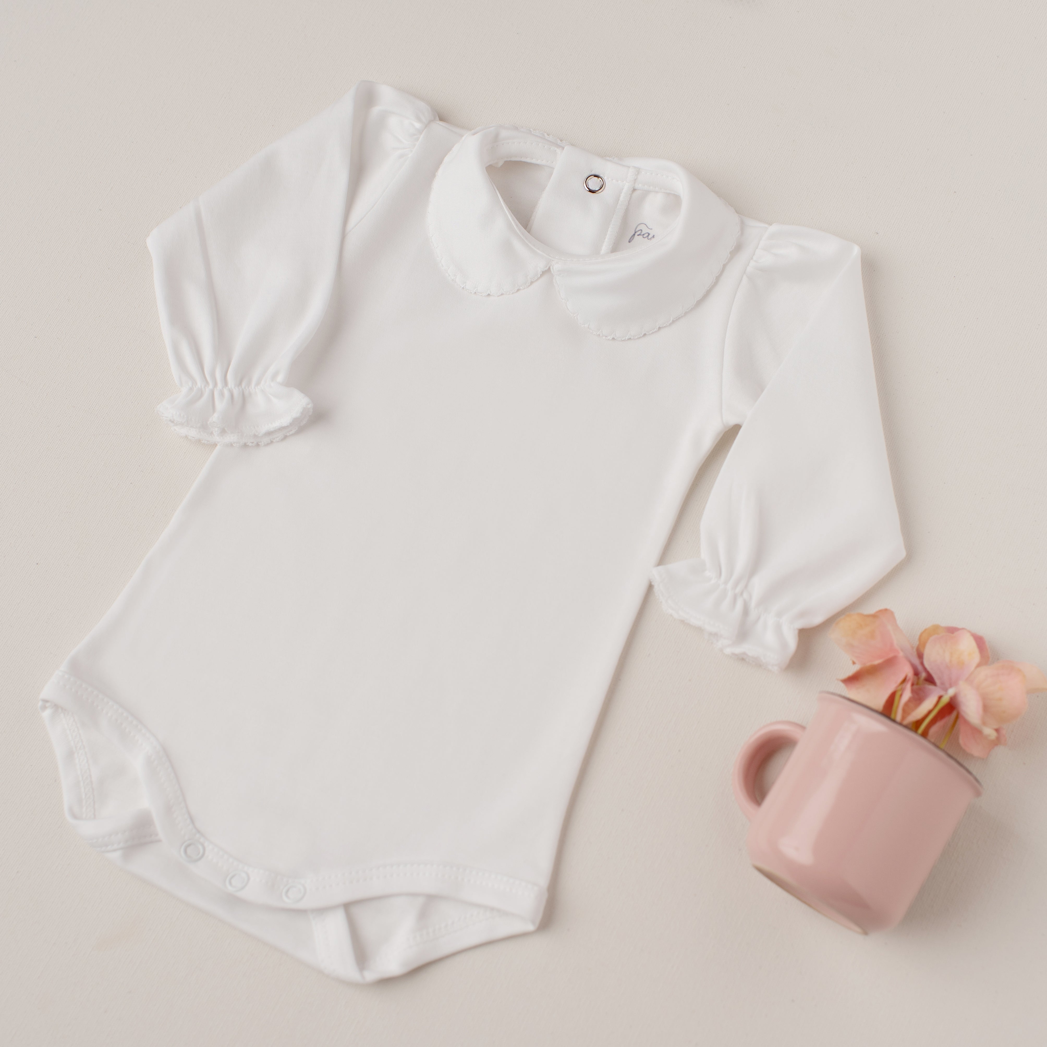 Body Garça Manga Longa Branco