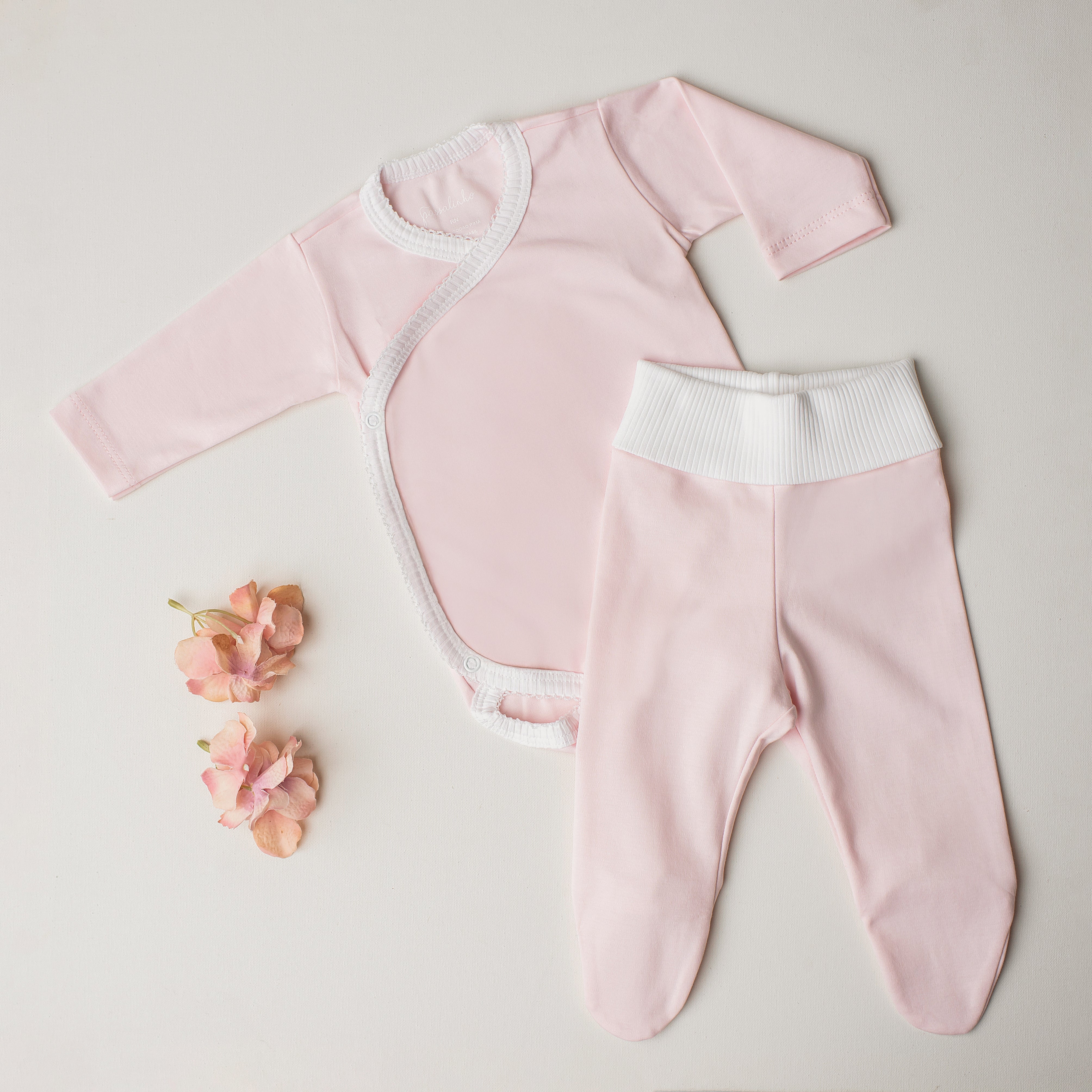 Conjunto Body Sabiá + Culote Yoga Rosa