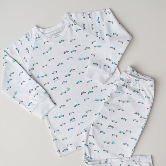 Pijama Calça e Blusa Arara Corrida Vintage