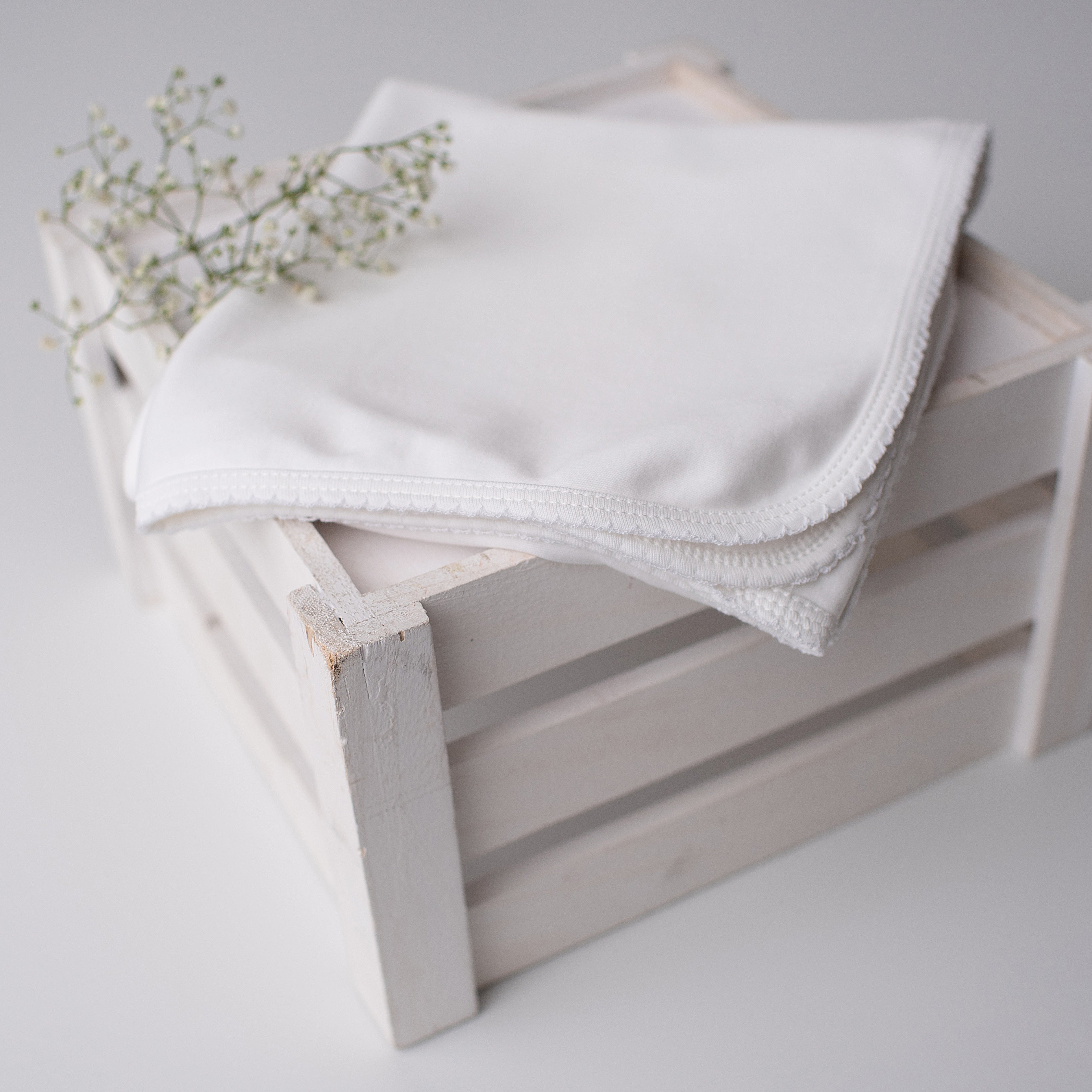 Manta Dupla Pluma de Algodão Branca