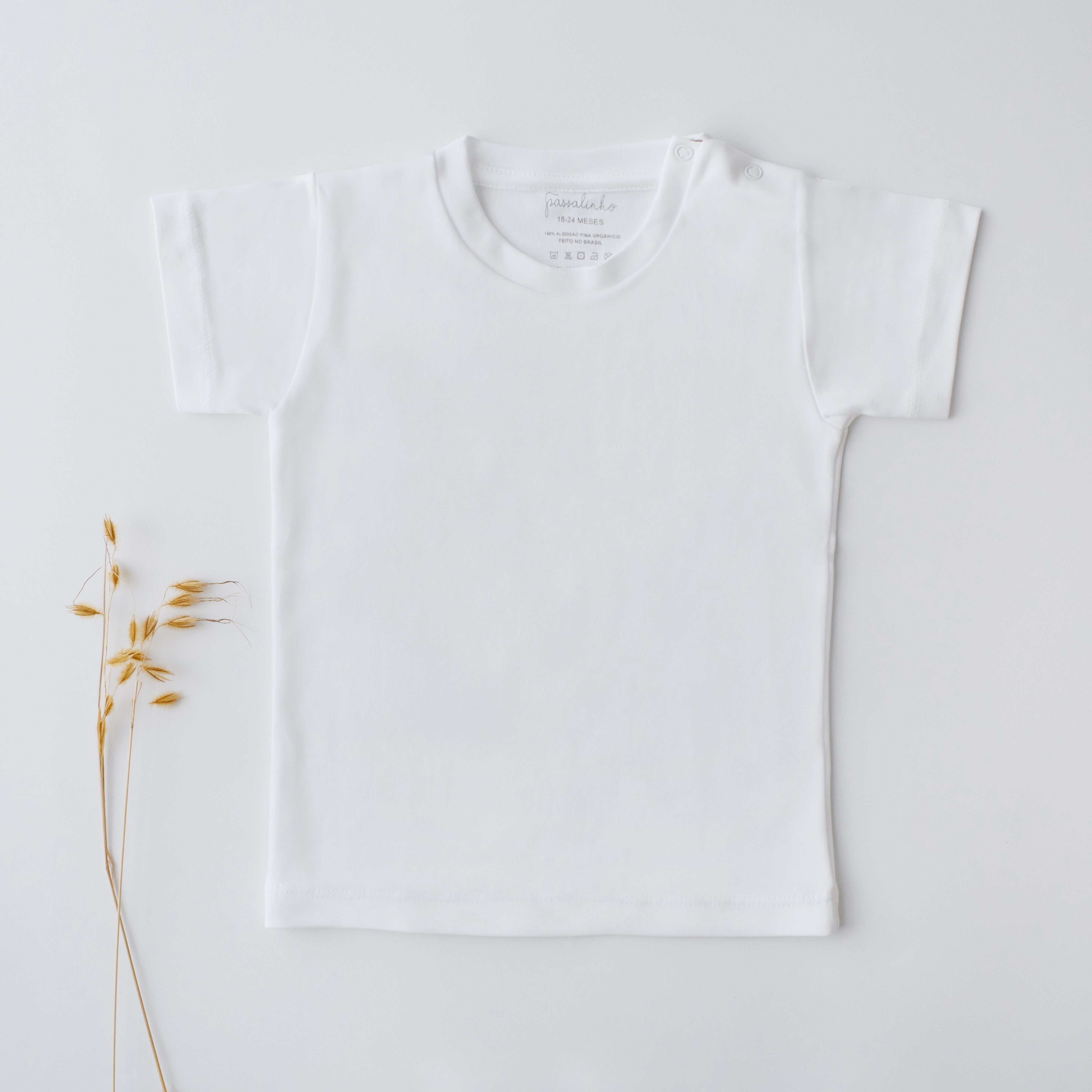 Camiseta Canário Manga Curta Branca