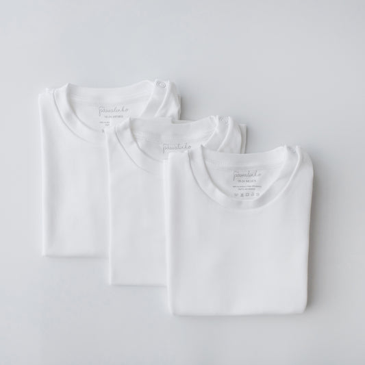 Kit: 3 Camisetas Canário Manga Curta Branca