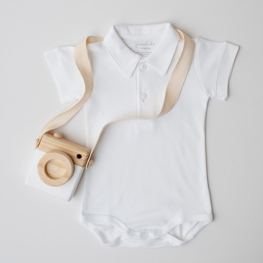 Body Bem-Te-Vi Manga Curta Branco