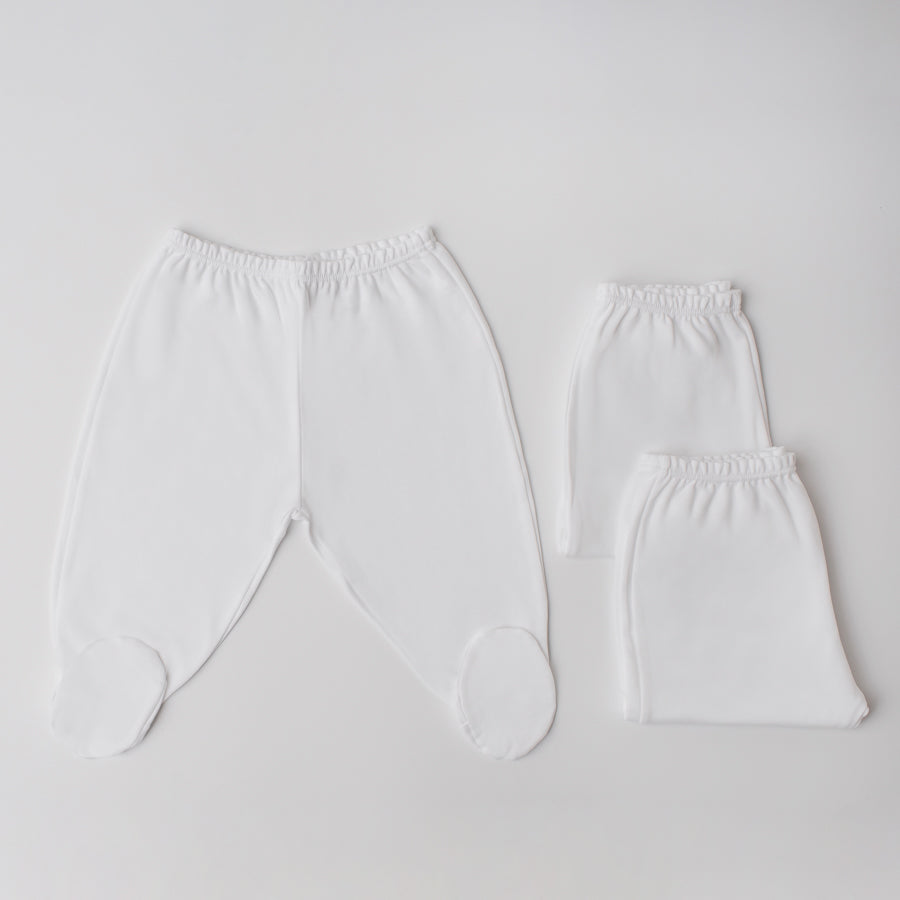 Kit: 3 Culotes Com Pezinho Branco
