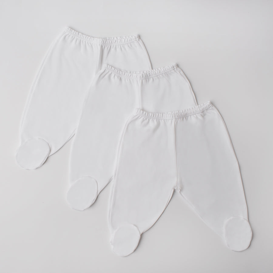 Kit: 3 Culotes Com Pezinho Branco